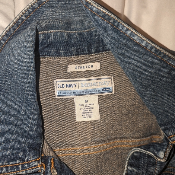 Old Navy women's medium jean jacket maternity stretch - Picture 4 of 5